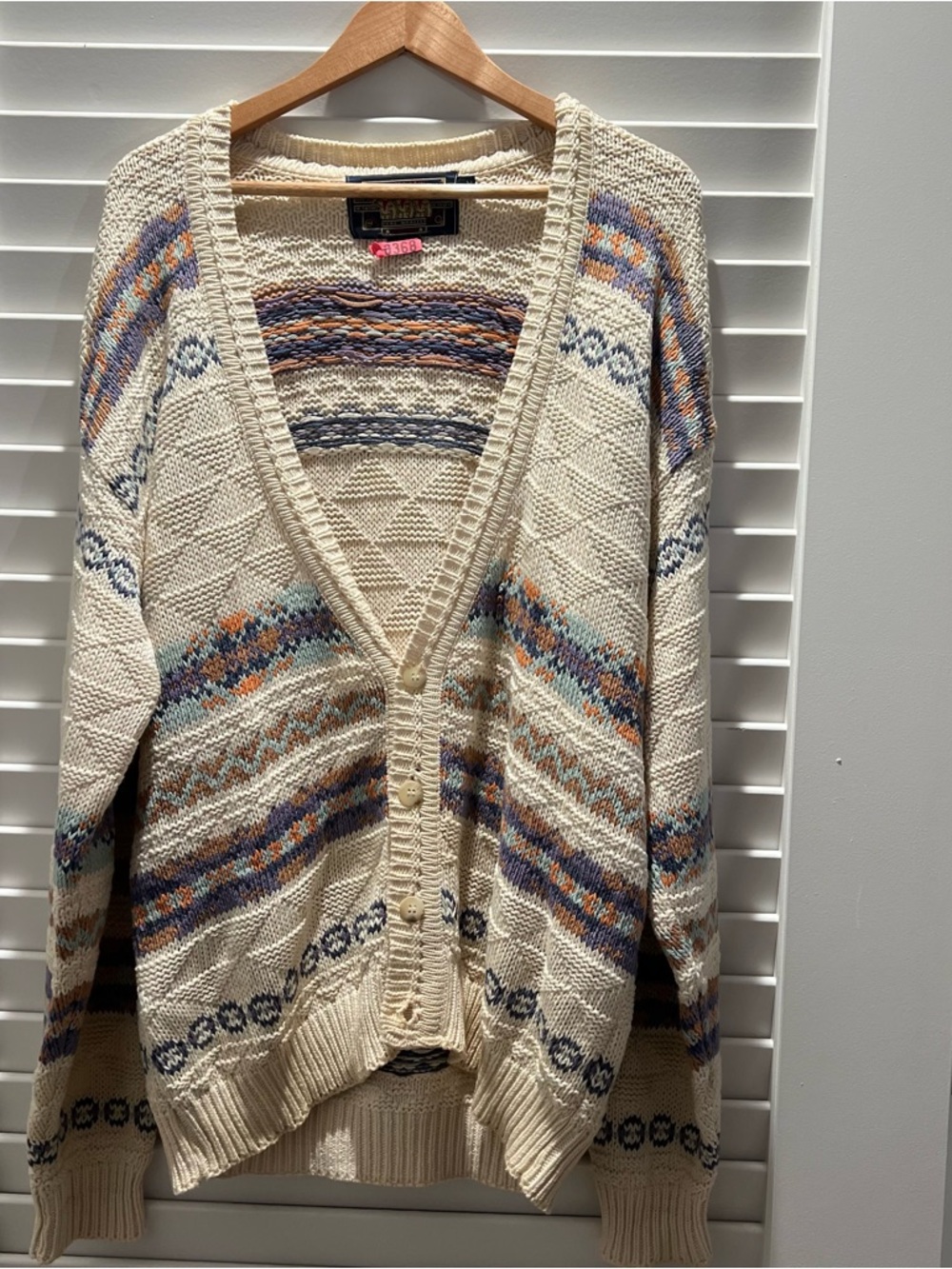 VTG 90s Chaps Ralph Lauren Fair Isle Cardigan Sweater Men’s M Grandpa Core
